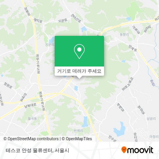테스코 안성 물류센터 지도