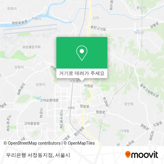 우리은행 서정동지점 지도