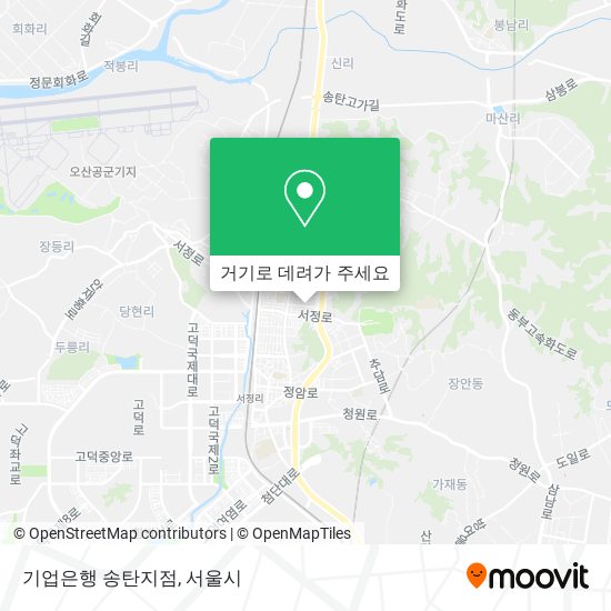 기업은행 송탄지점 지도