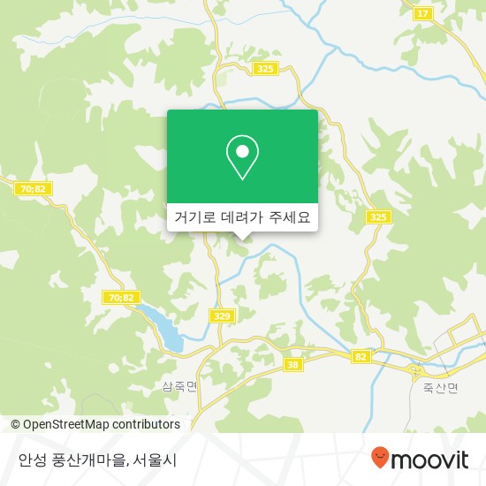 안성 풍산개마을 지도