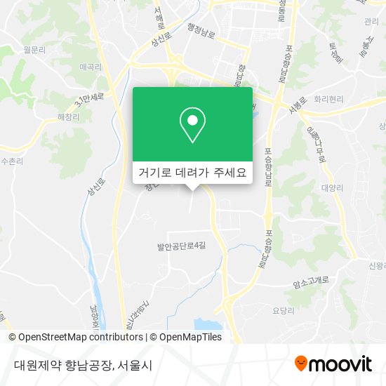 대원제약 향남공장 지도