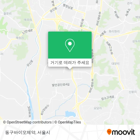 동구바이오제약 지도