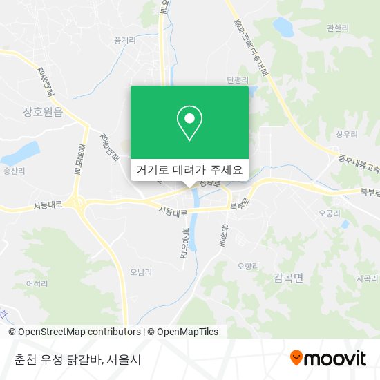 춘천 우성 닭갈바 지도