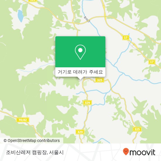 조비산레저 캠핑장 지도