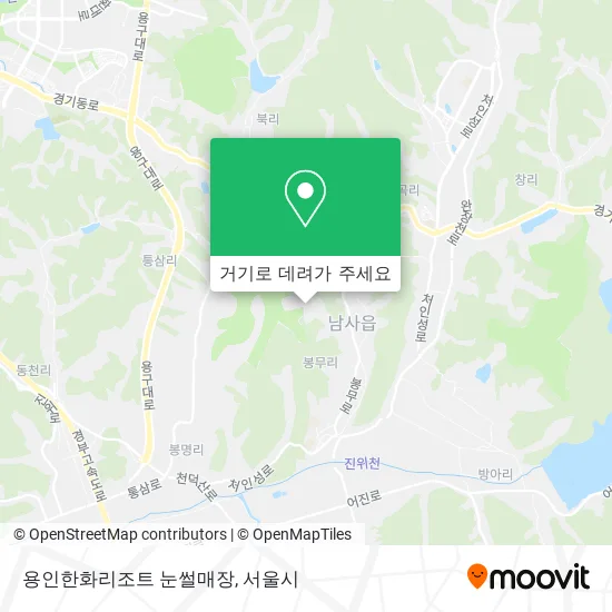 용인한화리조트 눈썰매장 지도