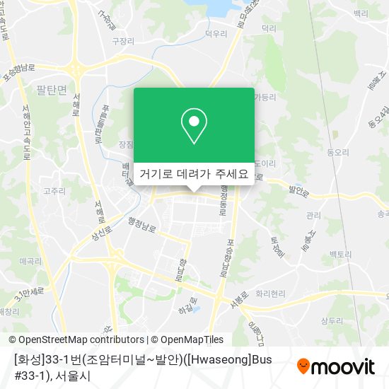 [화성]33-1번(조암터미널~발안)([Hwaseong]Bus #33-1) 지도