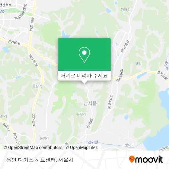 용인 다이소 허브센터 지도