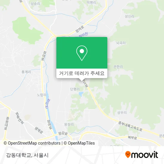 강동대학교 지도