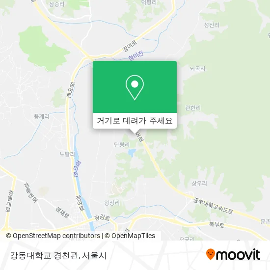 강동대학교 경천관 지도