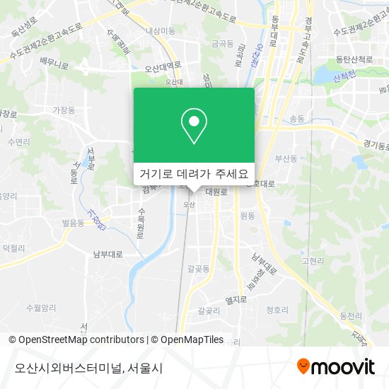 오산시외버스터미널 지도