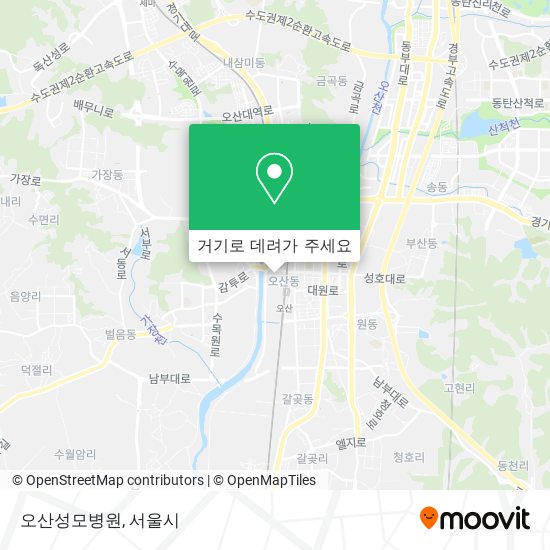 오산성모병원 지도