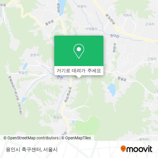 용인시 축구센터 지도