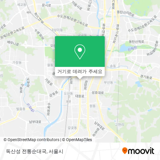 독산성 전통순대국 지도
