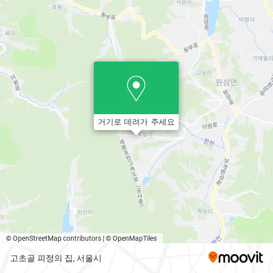 고초골 피정의 집 지도