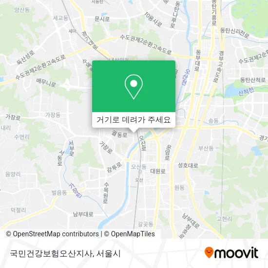 국민건강보험오산지사 지도
