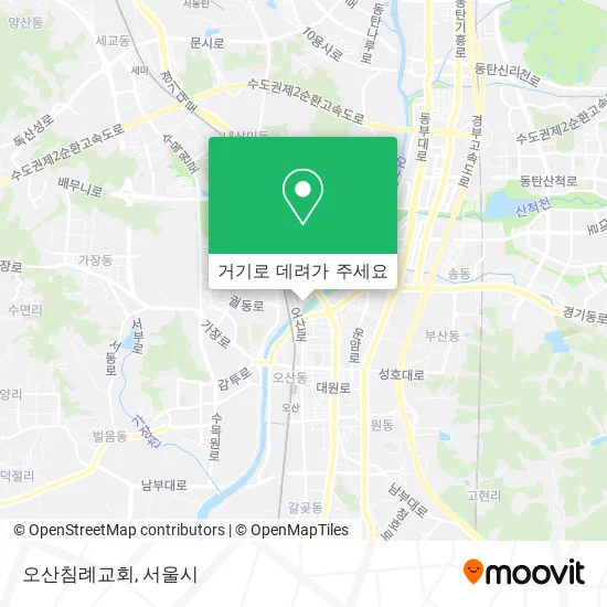 오산침례교회 지도