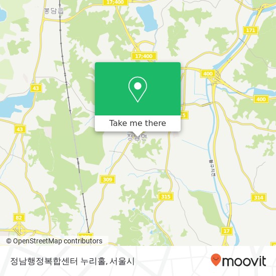 정남행정복합센터 누리홀 지도