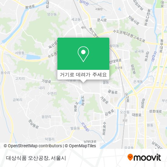대상식품 오산공장 지도