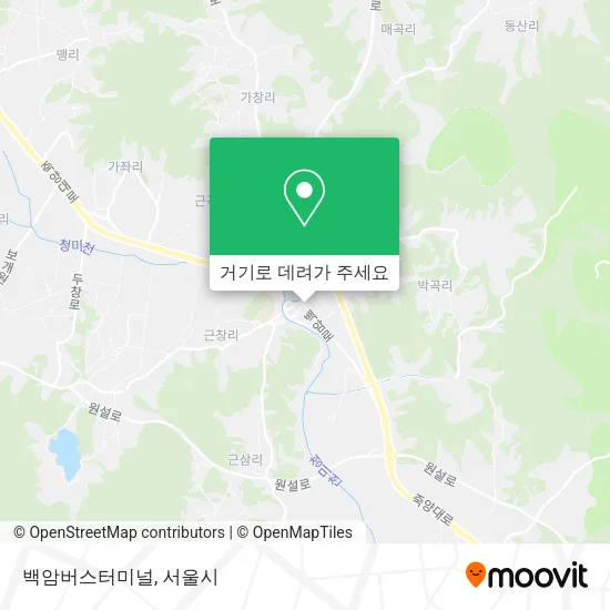 백암버스터미널 지도