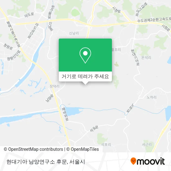 현대기아 남양연구소 후문 지도