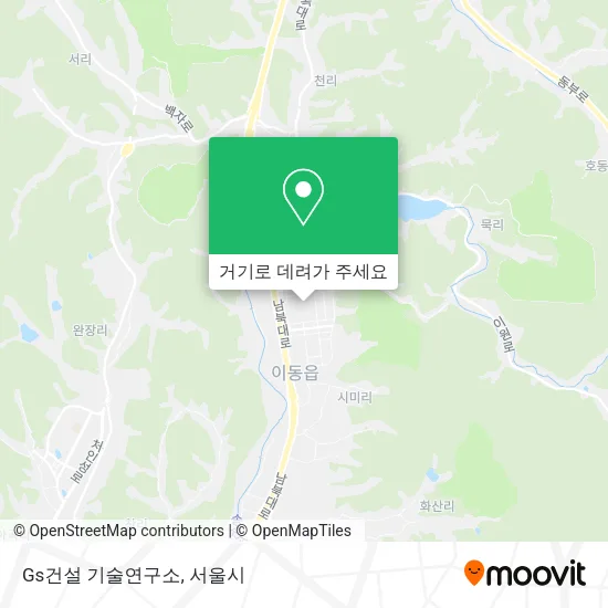 Gs건설 기술연구소 지도