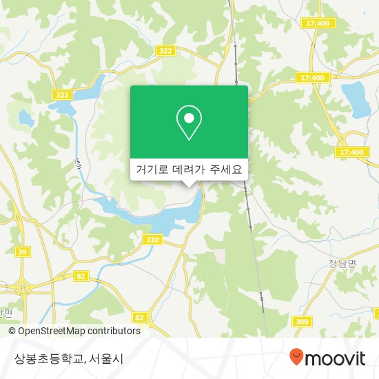 상봉초등학교 지도