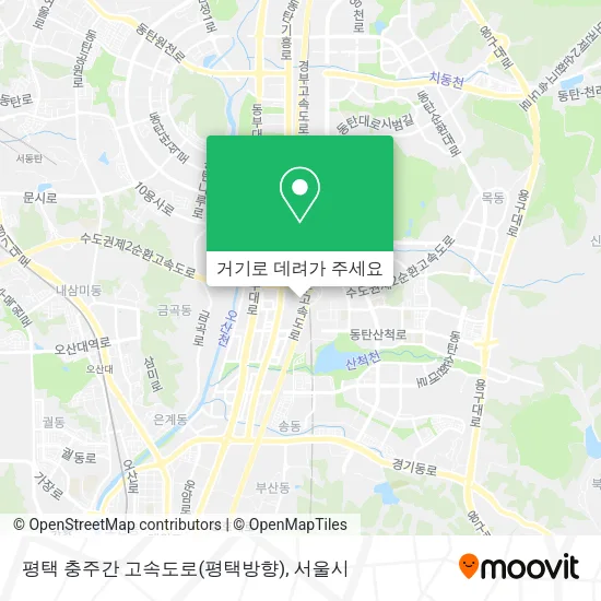 평택 충주간 고속도로(평택방향) 지도