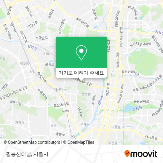 필봉산터널 지도