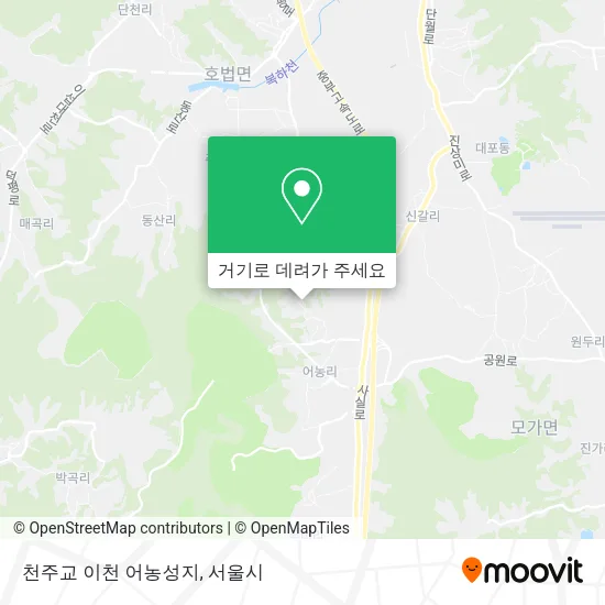천주교 이천 어농성지 지도