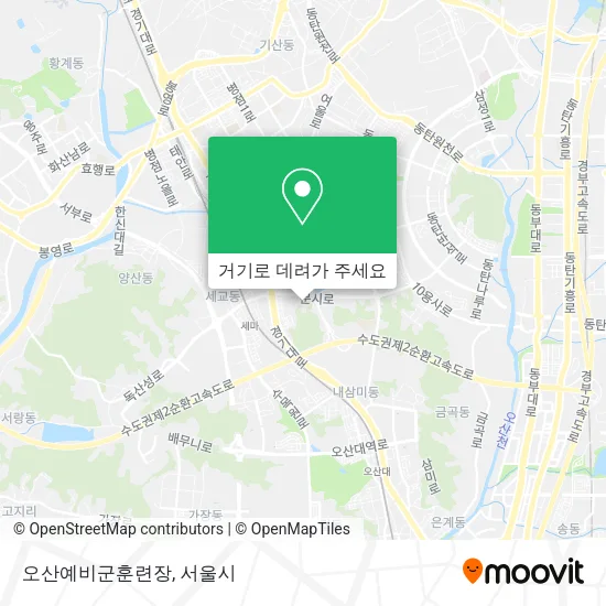 오산예비군훈련장 지도