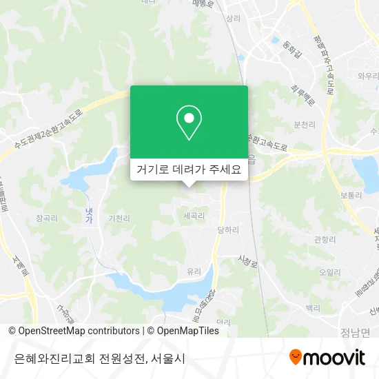 은혜와진리교회 전원성전 지도
