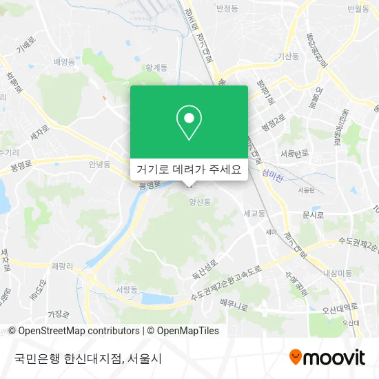 국민은행 한신대지점 지도