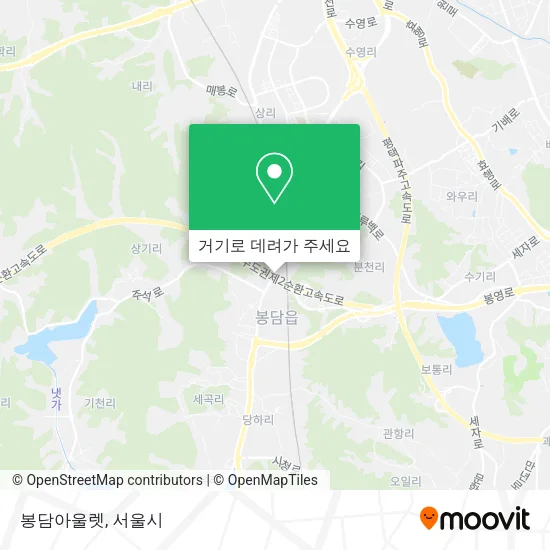 봉담아울렛 지도