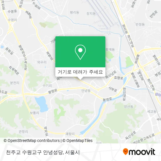 천주교 수원교구 안녕성당 지도