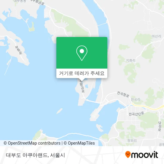 대부도 아쿠아랜드 지도