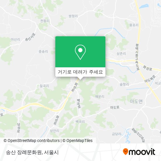 송산 장례문화원 지도