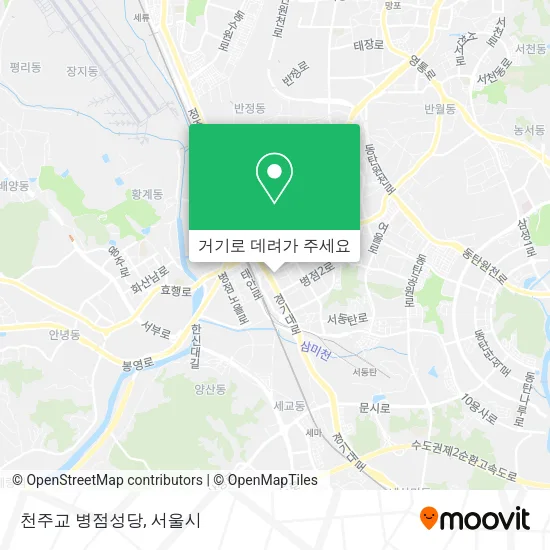 천주교 병점성당 지도