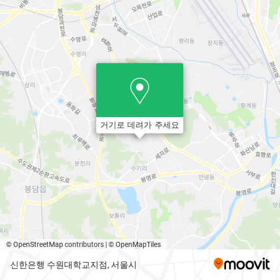 신한은행 수원대학교지점 지도