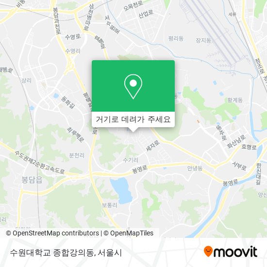 수원대학교 종합강의동 지도