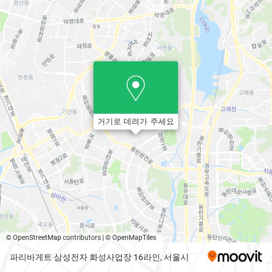 파리바게트 삼성전자 화성사업장 16라인 지도