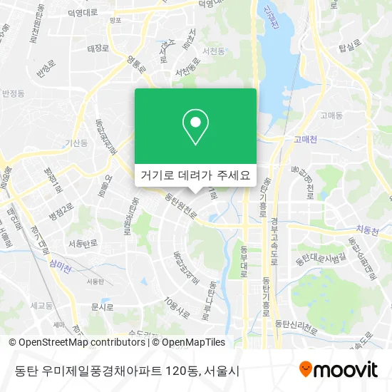 동탄 우미제일풍경채아파트 120동 지도
