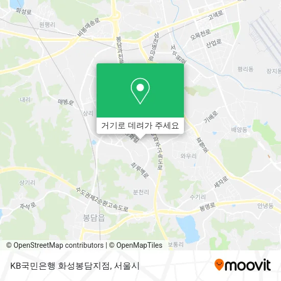 KB국민은행 화성봉담지점 지도