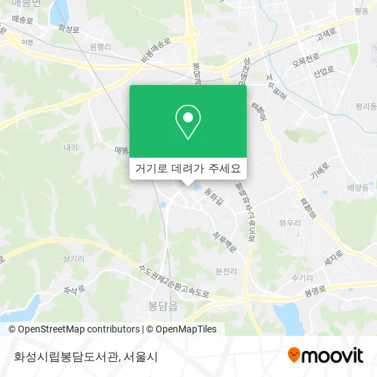 화성시립봉담도서관 지도