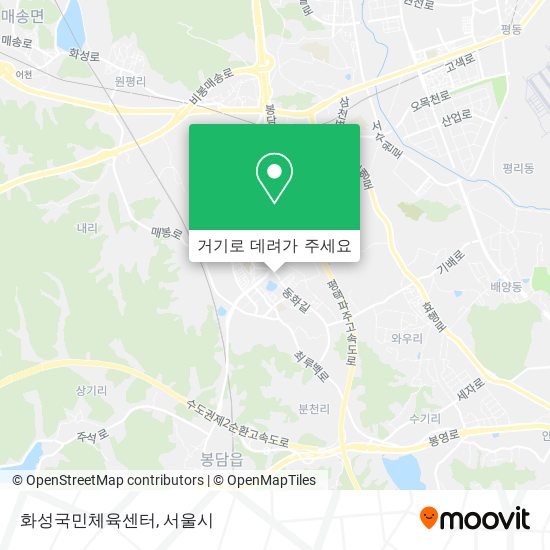 화성국민체육센터 지도