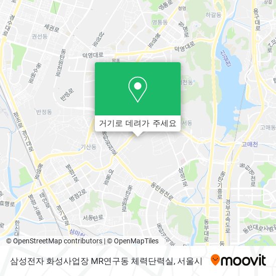 삼성전자 화성사업장 MR연구동 체력단력실 지도