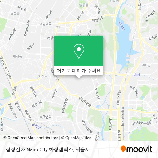 삼성전자 Nano City 화성캠퍼스 지도