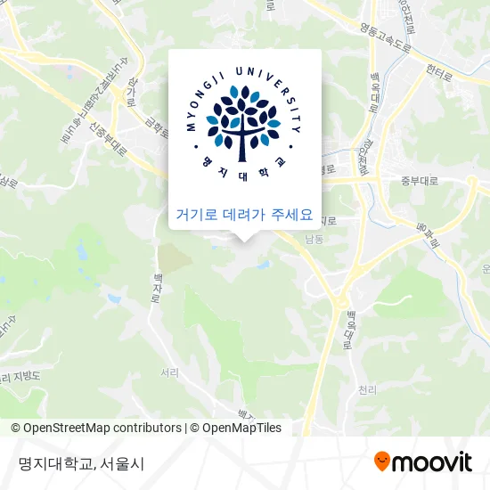 명지대학교 지도
