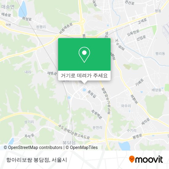 항아리보쌈 봉담점 지도