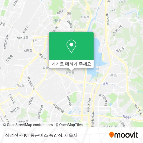 삼성전자 K1 통근버스 승강장 지도