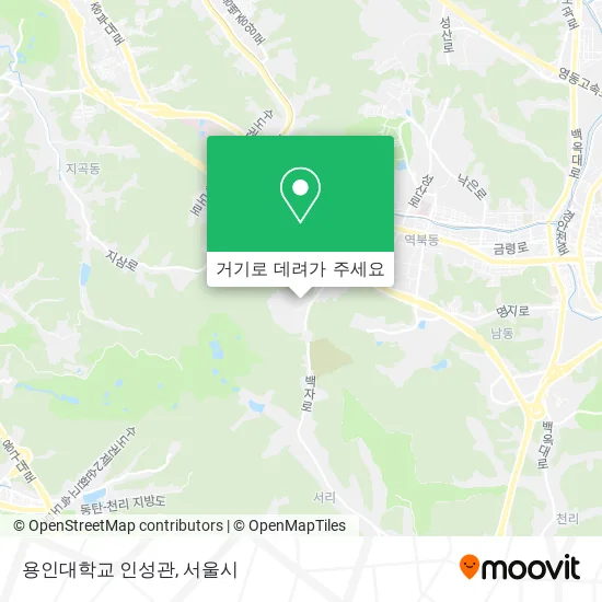 용인대학교 인성관 지도
